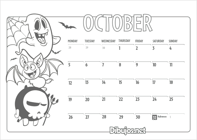 calender coloring pages - photo #37