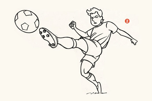 Dibujo de futbolista